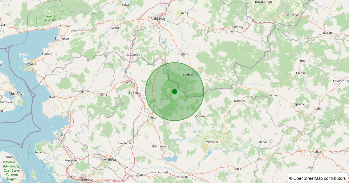 04 Ekim 2025 saat 05:10 - ISACA-AKHISAR - 1.20ML depreminin harita gösterimi
