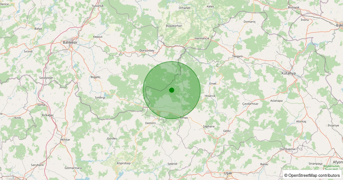 04 Ekim 2025 saat 05:26 - CAMLIK-SIMAV - 1.60ML depreminin harita gösterimi