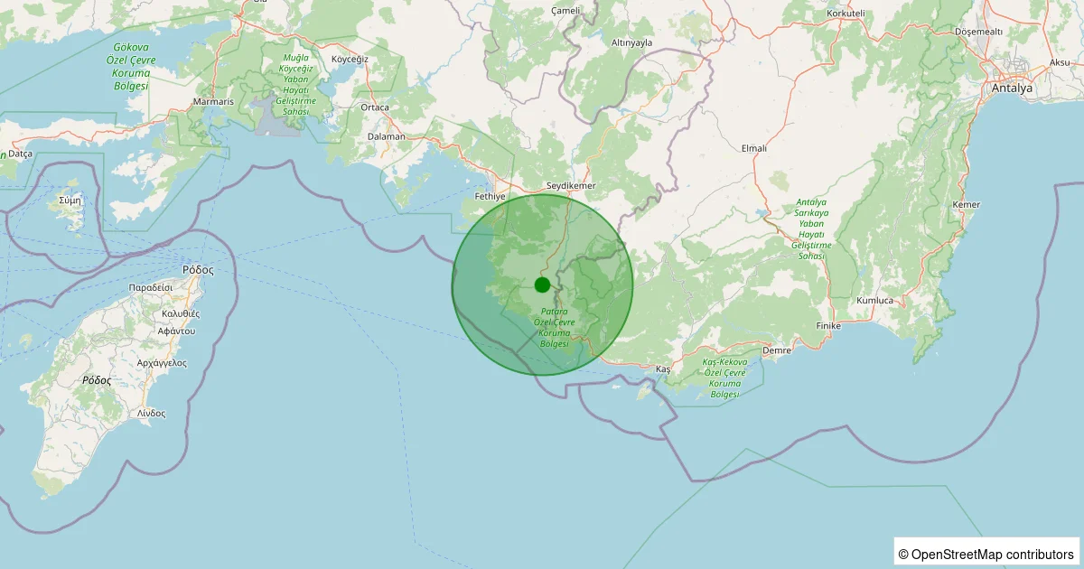 16 Ekim 2025 saat 12:48 - Seydikemer - Gölbent - 1.00ml depreminin harita gösterimi