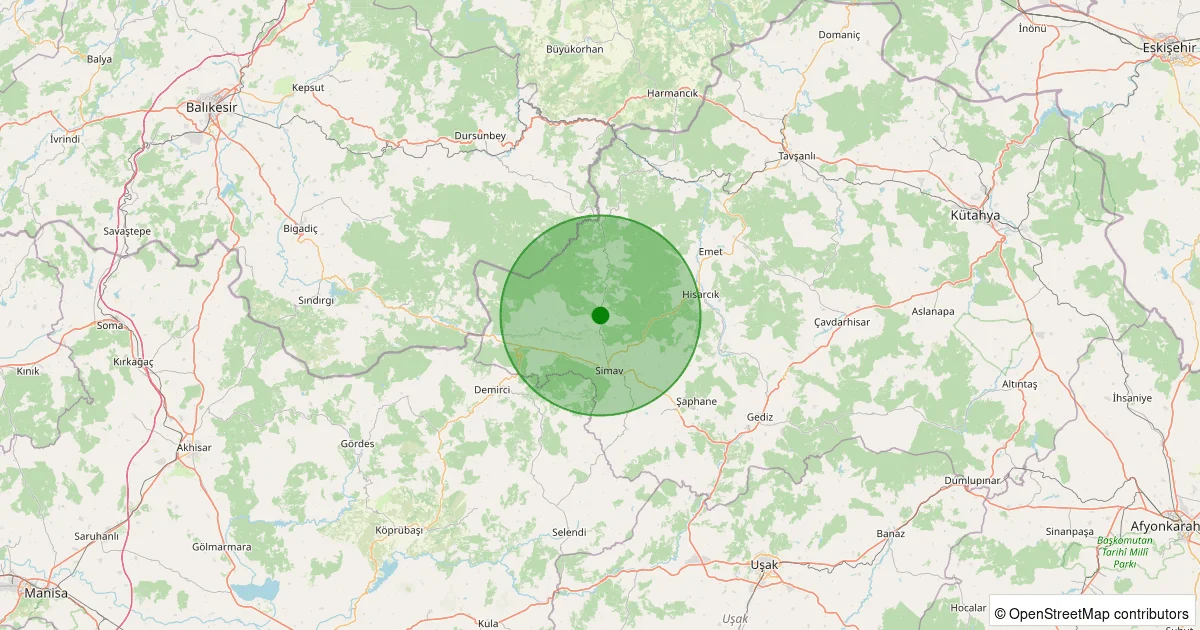 04 Ekim 2025 saat 06:58 - HAMZABEY-SIMAV - 1.50ML depreminin harita gösterimi
