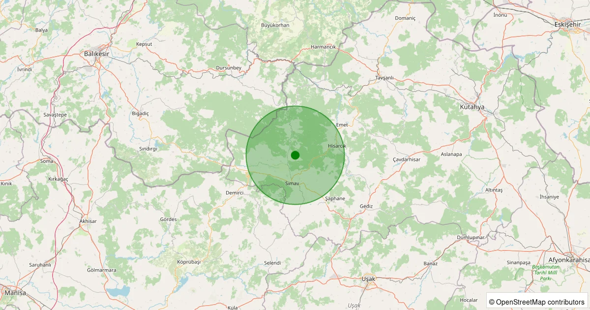04 Ekim 2025 saat 08:01 - EGIRLER-SIMAV - 1.10ML depreminin harita gösterimi