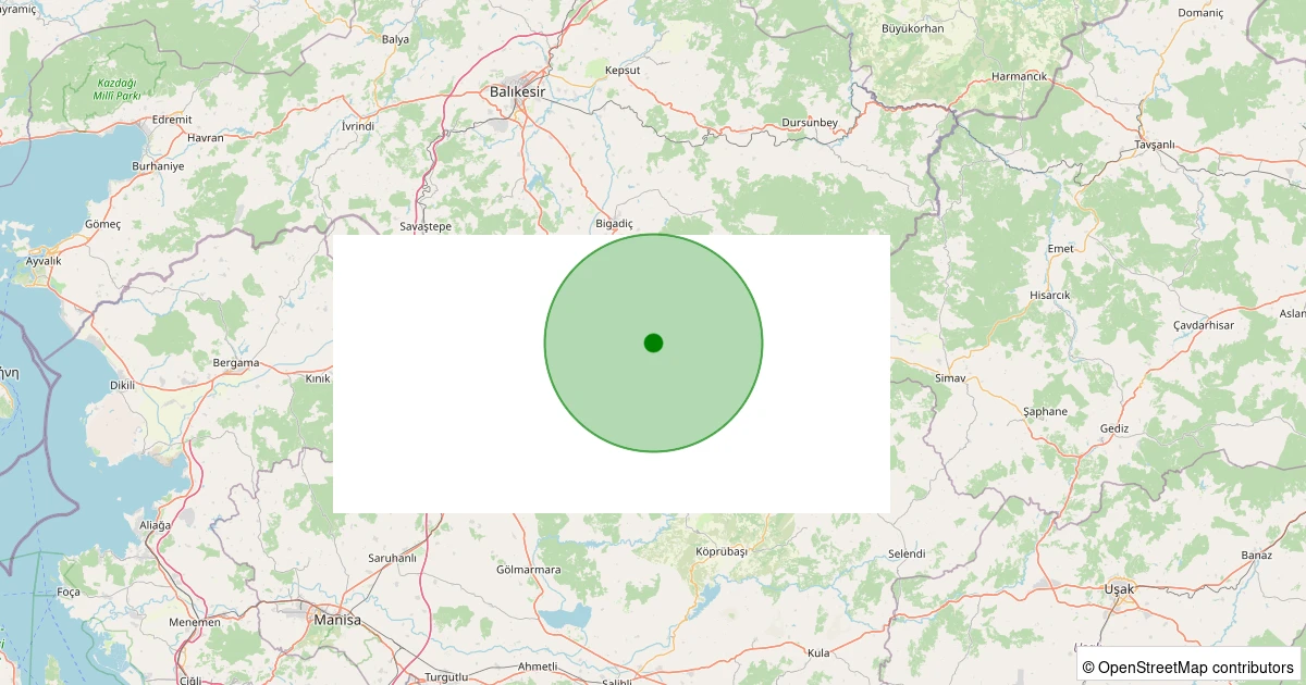 19 Ekim 2025 saat 13:49 - Sındırgı - Bayraklı - 1.10ml depreminin harita gösterimi