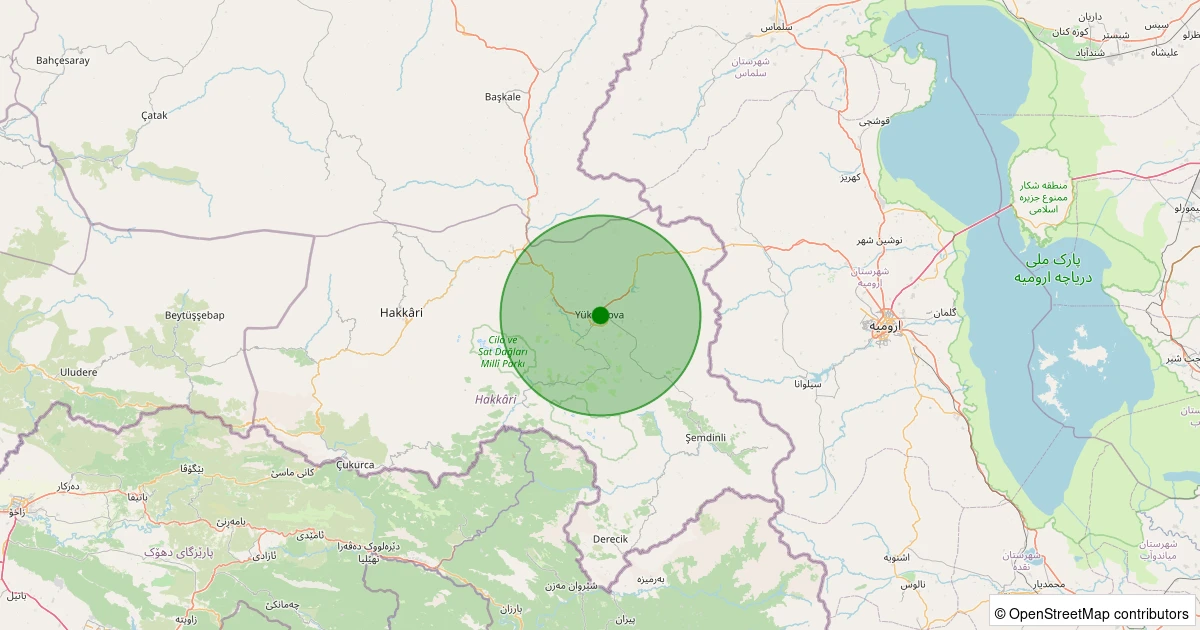 21 Ekim 2025 saat 07:31 - Yüksekova - Dize - 2.70ML depreminin harita gösterimi