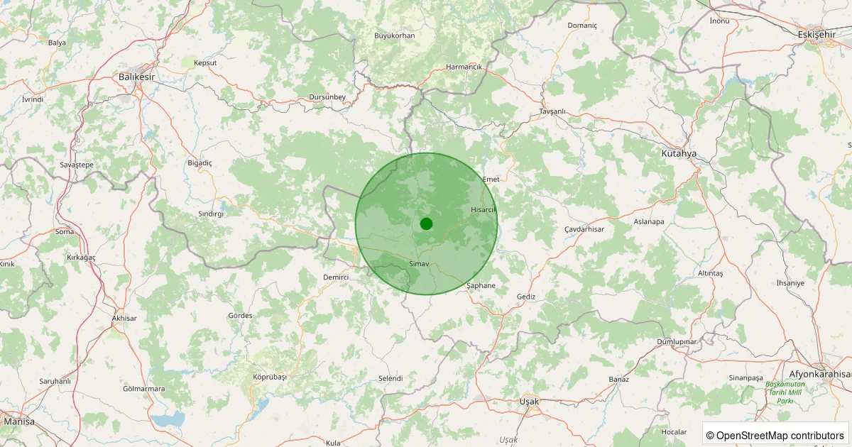 03 Ekim 2025 saat 18:10 - EGIRLER-SIMAV - 1.30ML depreminin harita gösterimi