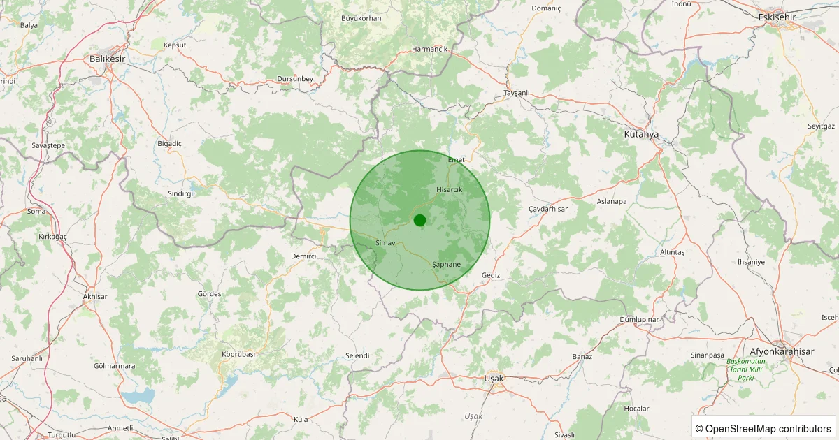 03 Ekim 2025 saat 16:18 - SOGUT-SIMAV - 1.10ML depreminin harita gösterimi