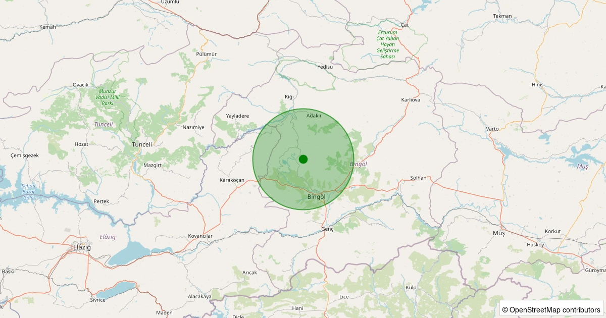 23 Ekim 2025 saat 01:47 - Merkez - Sudüğünü Köyü - 1.70ml depreminin harita gösterimi
