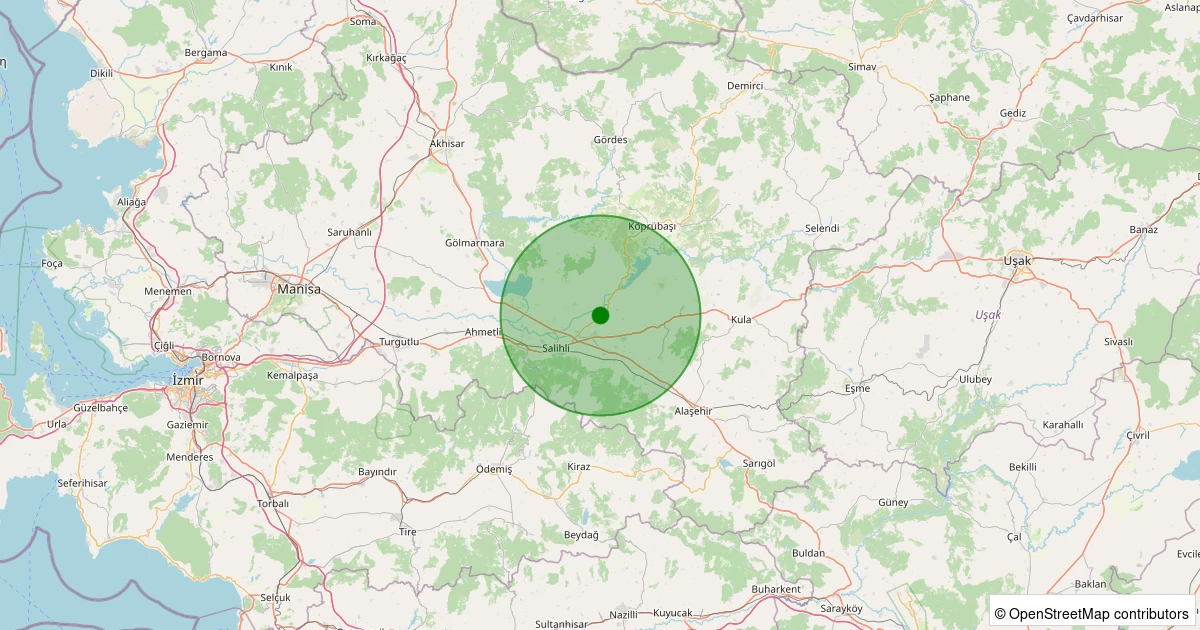 23 Ekim 2025 saat 08:49 - Salihli - Taytan - 1.20ml depreminin harita gösterimi