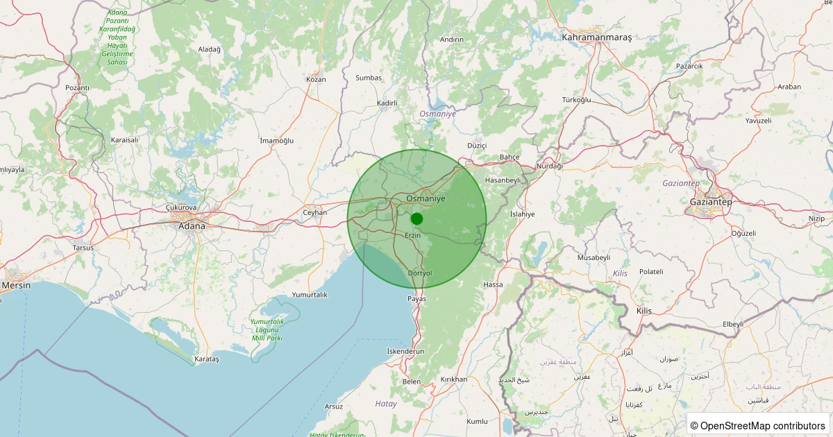 23 Ekim 2025 saat 21:24 - Merkez - 1.60ml depreminin harita gösterimi