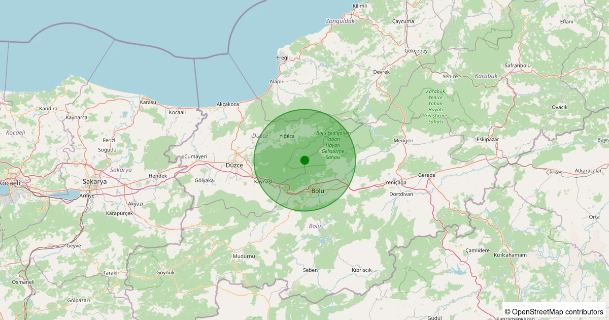 25 Ekim 2025 saat 01:35 - Merkez - Pirahmetler Köyü - 1.60ml depreminin harita gösterimi
