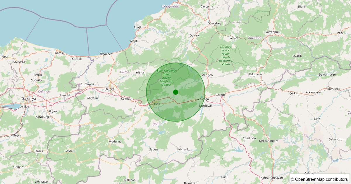 25 Ekim 2025 saat 08:43 - Merkez - Değirmenbeli Köyü - 1.60ml depreminin harita gösterimi