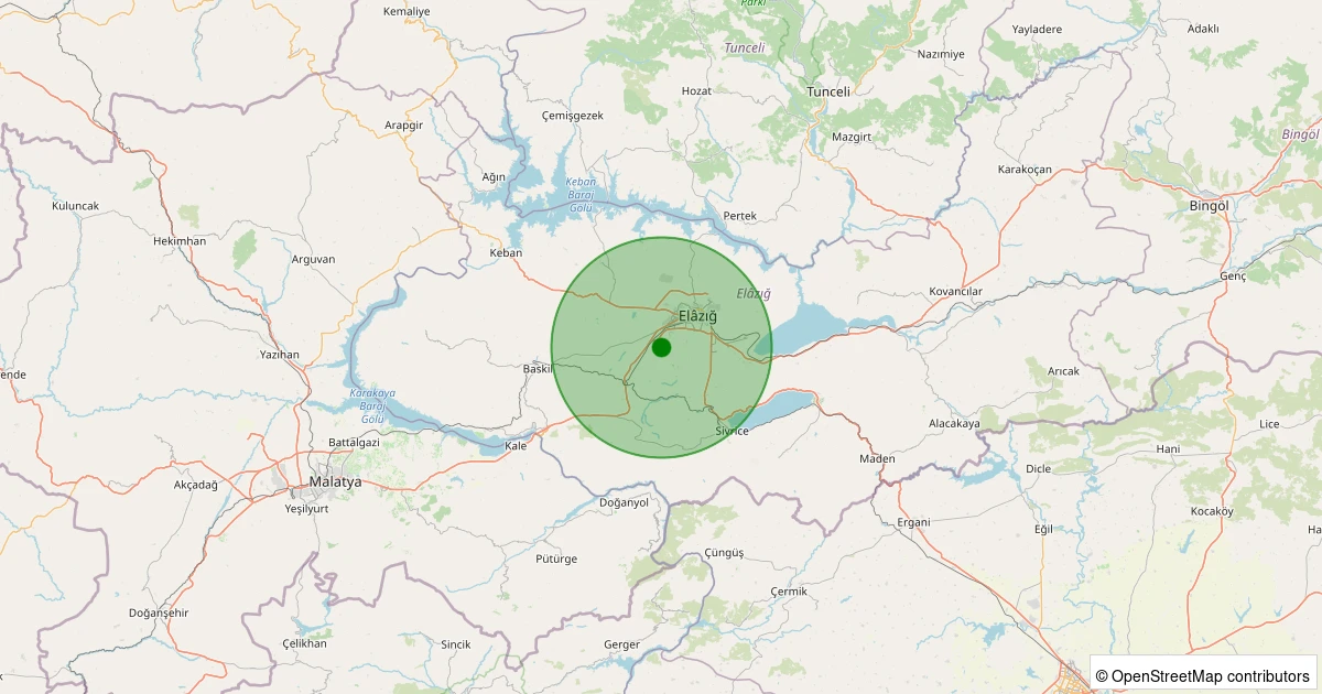 24 Ekim 2025 saat 12:11 - Merkez - Aşağı Holpenk Köyü - 1.10ml depreminin harita gösterimi