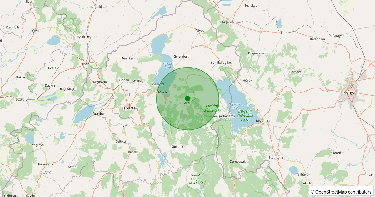 06 Ekim 2025 saat 11:29 - Aksu - 1.40ML depreminin harita gösterimi