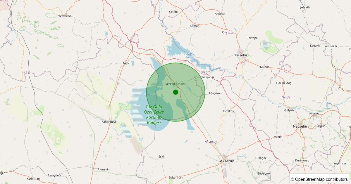 27 Ekim 2025 saat 09:55 - Şereflikoçhisar - Çavuşköy - 1.50ml depreminin harita gösterimi