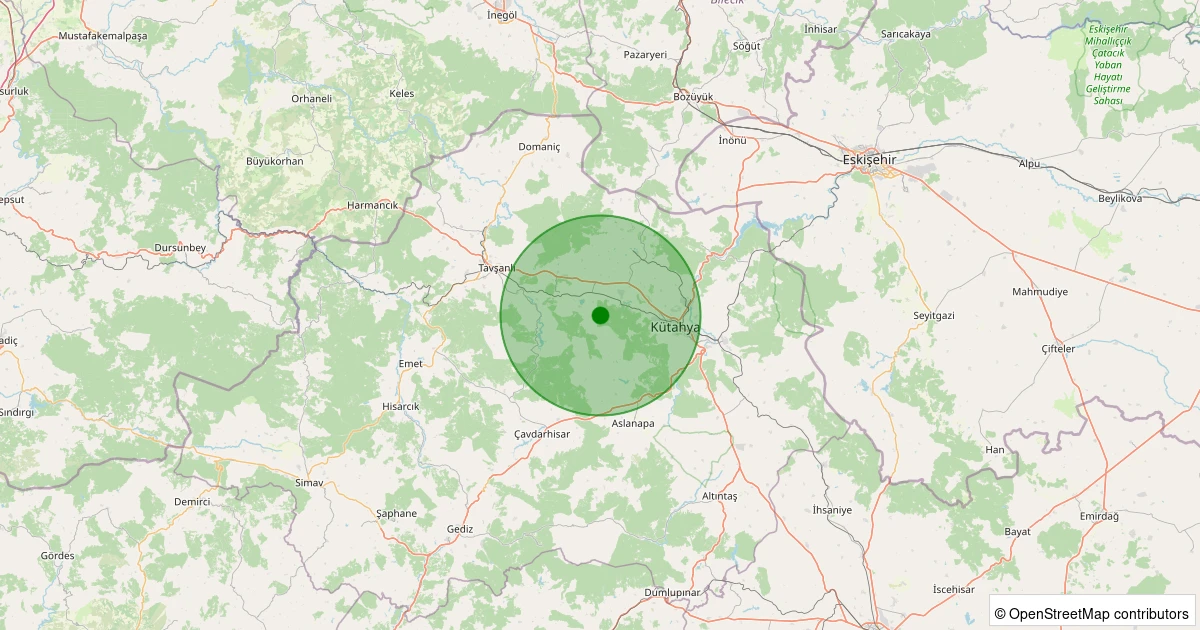 27 Ekim 2025 saat 12:58 - Merkez - Karaağaç Köyü - 1.40ml depreminin harita gösterimi