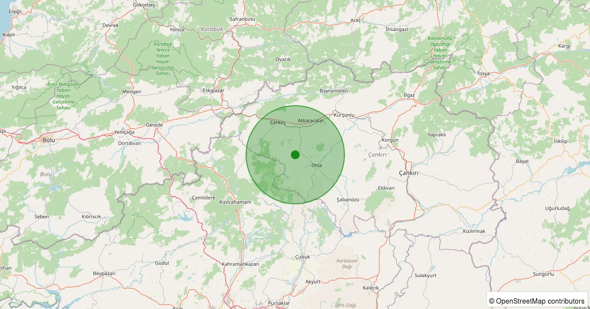 06 Ekim 2025 saat 17:49 - Orta - 1.10ML depreminin harita gösterimi