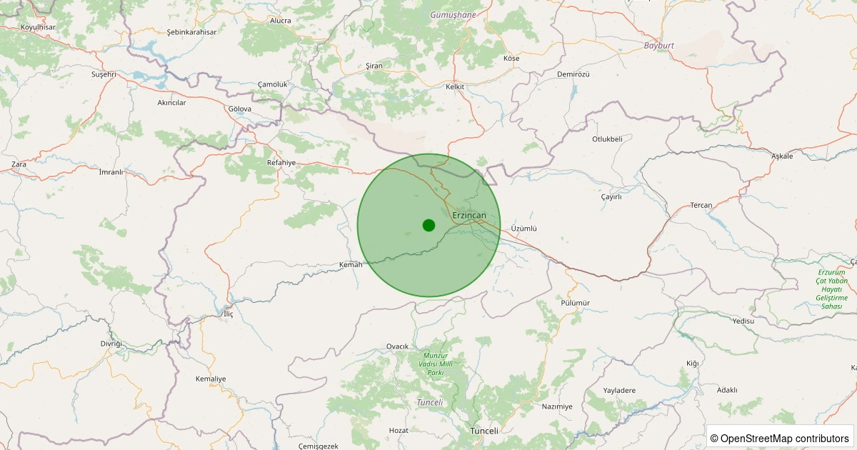 27 Ekim 2025 saat 14:35 - Merkez - Yeşilçay Köyü - 1.60ml depreminin harita gösterimi