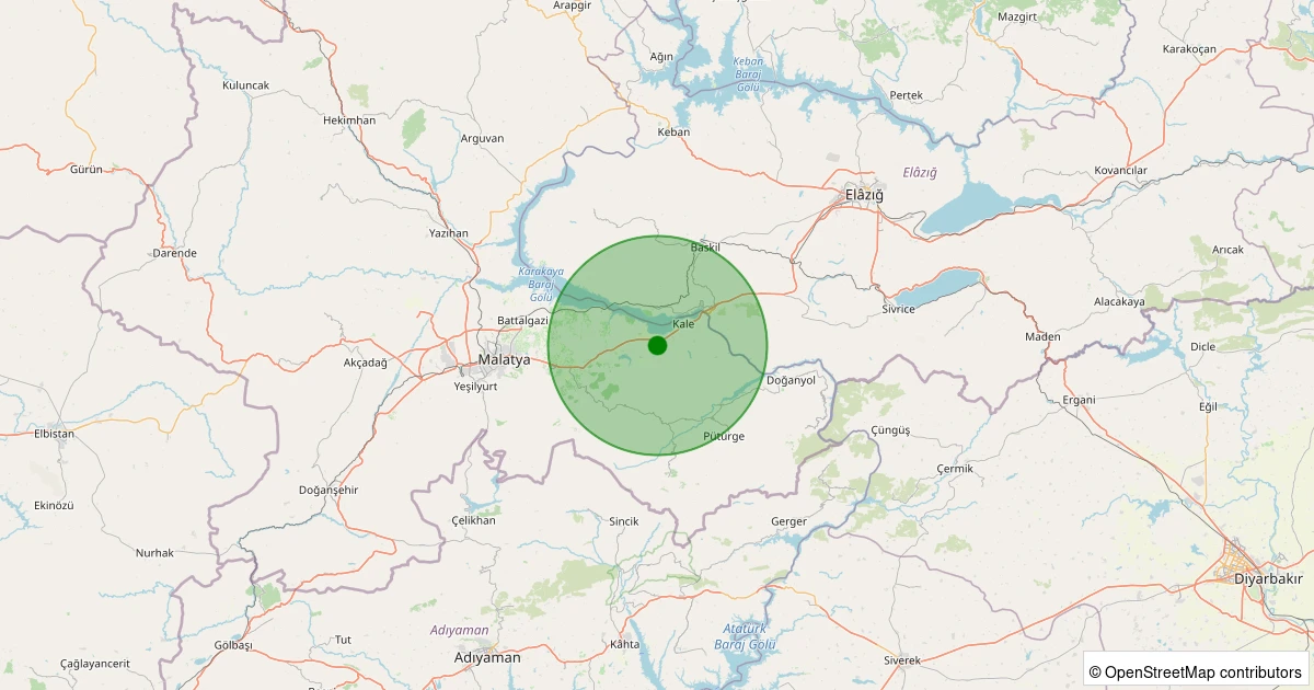 29 Ekim 2025 saat 22:04 - Kale - Bent Köyü - 1.40ml depreminin harita gösterimi
