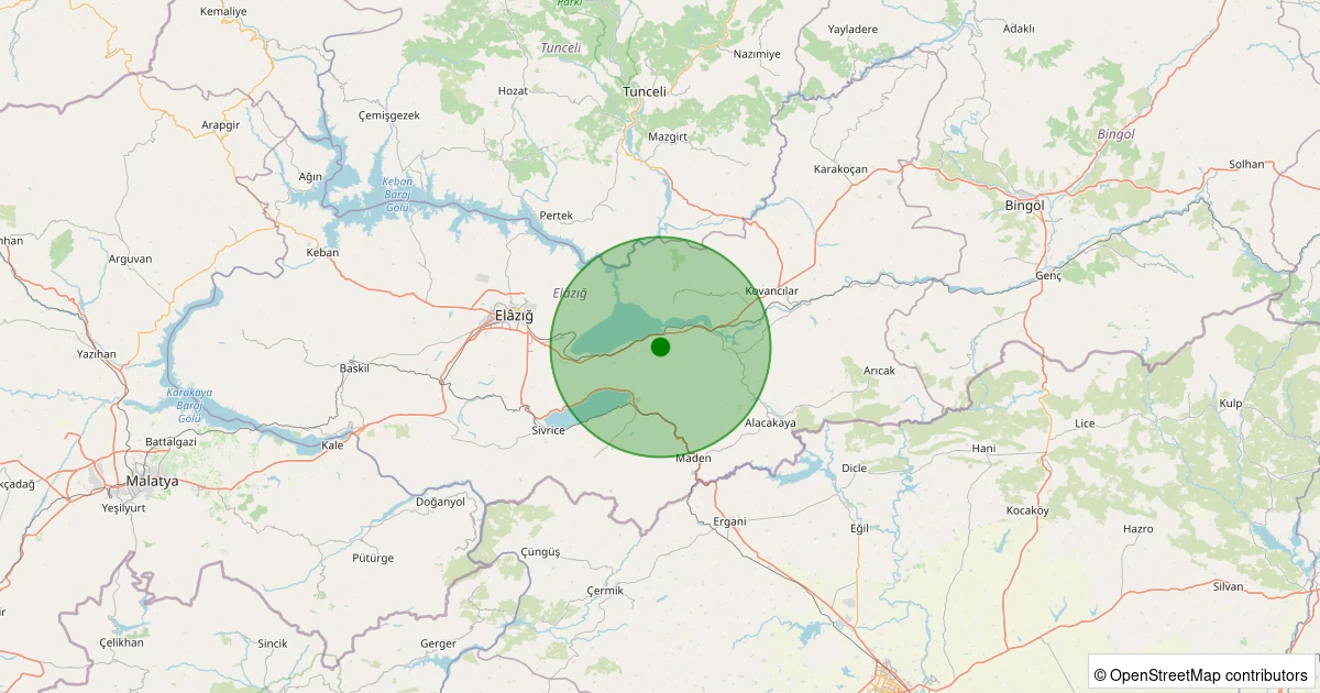 30 Ekim 2025 saat 03:06 - Merkez - Şeyhhacı (Y.Bağlar) Köyü - 1.60ml depreminin harita gösterimi