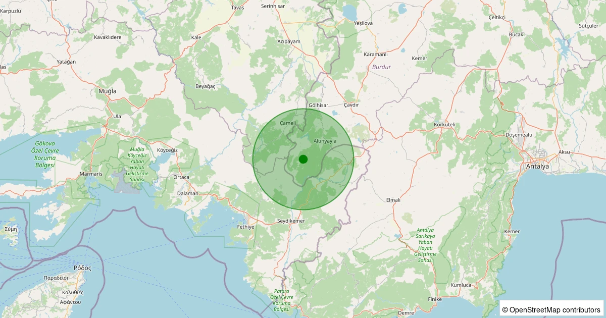 01 Kasım 2025 saat 00:40 - Altınyayla - Ballık Köyü - 1.30ML depreminin harita gösterimi
