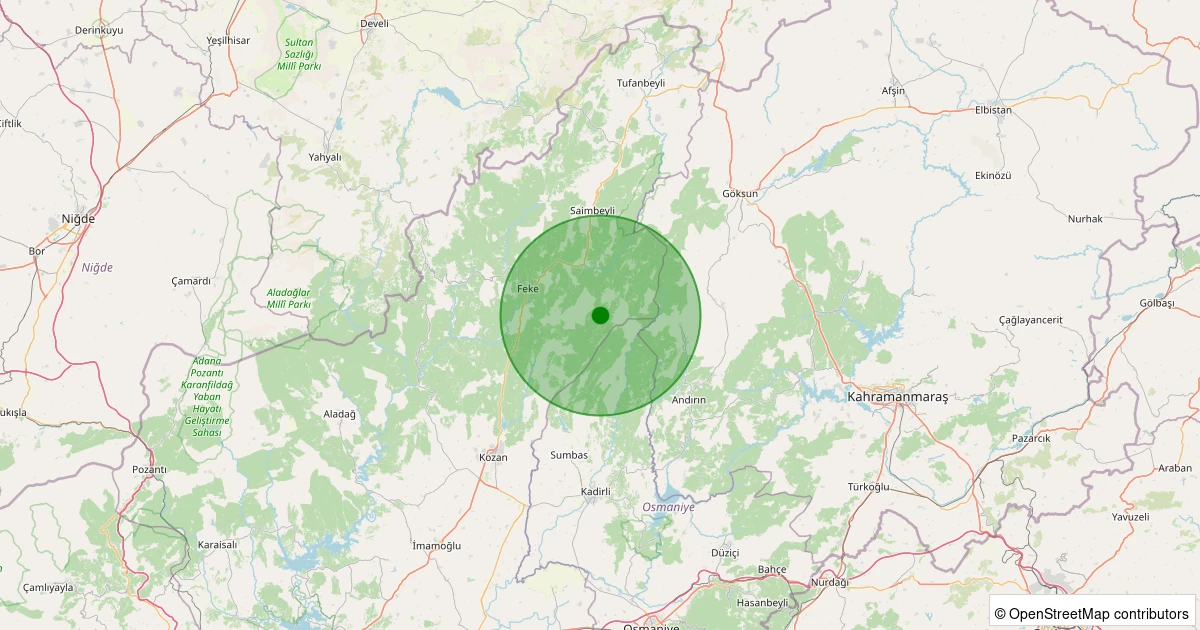 01 Kasım 2025 saat 04:24 - Kozan - Akçalıuşağı - 0.70ML depreminin harita gösterimi