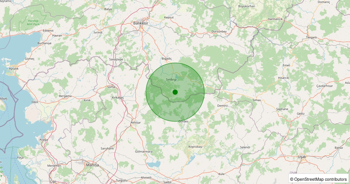 01 Kasım 2025 saat 14:48 - Sındırgı - Aktaş - 1.80ml depreminin harita gösterimi