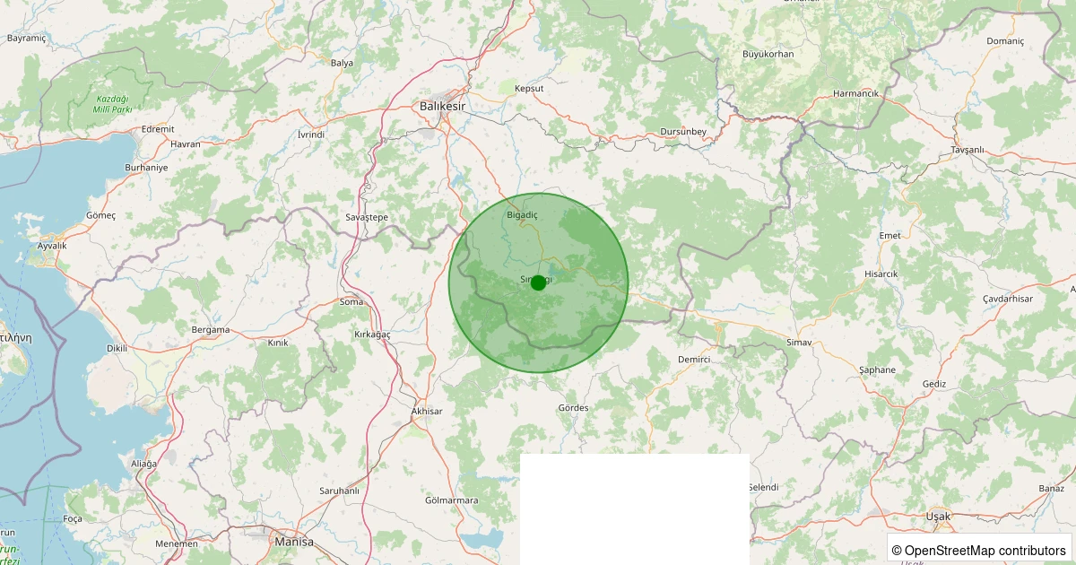 03 Kasım 2025 saat 13:49 - Sındırgı - Rızaiye - 1.40ml depreminin harita gösterimi