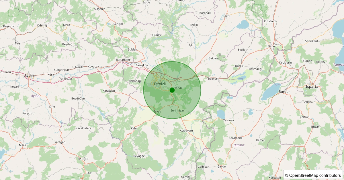 17 Ağustos 2025 saat 16:17 - Pamukkale - Cankurtaran Köyü - 2.40ml depreminin harita gösterimi