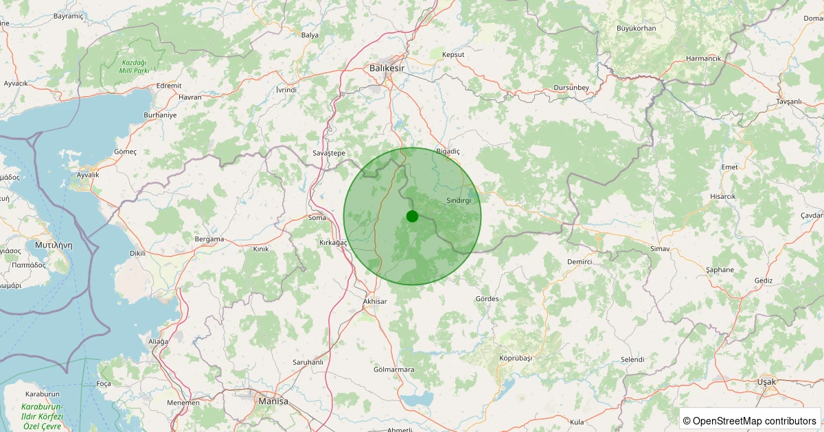 17 Ağustos 2025 saat 07:58 - Akhisar - 1.40ml depreminin harita gösterimi