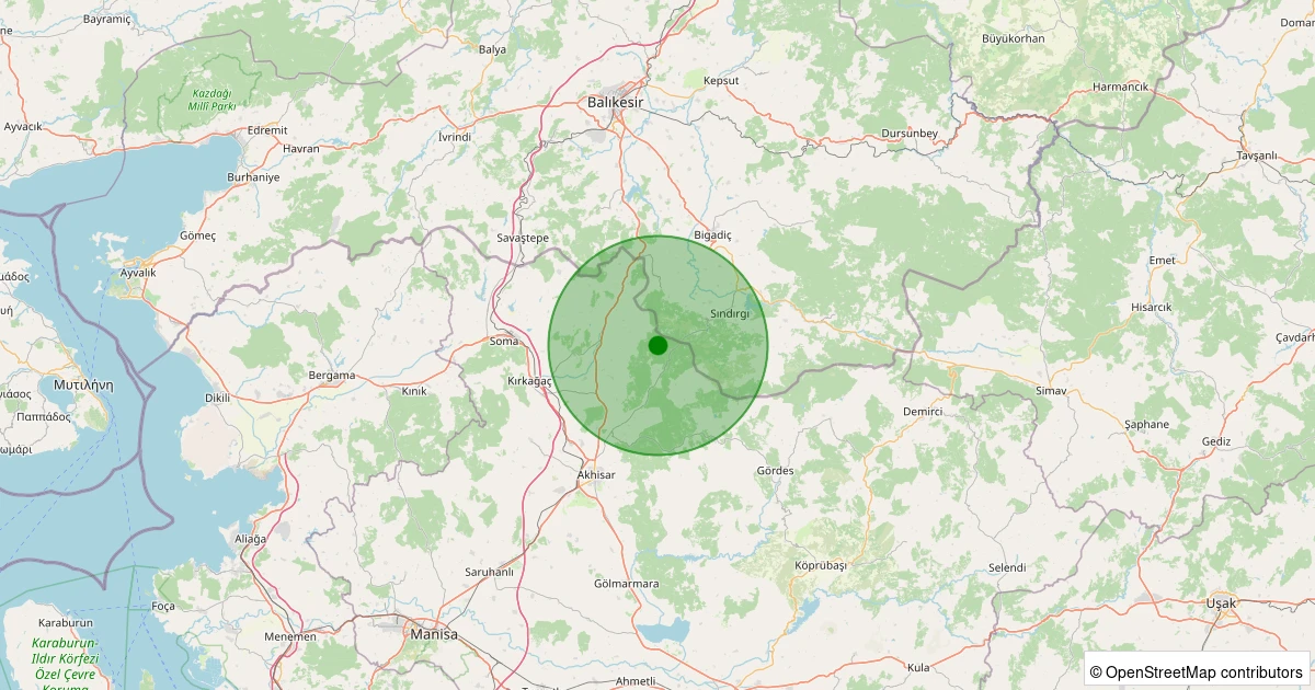17 Ağustos 2025 saat 07:35 - Akhisar - 1.70ml depreminin harita gösterimi