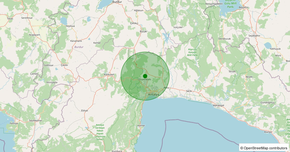 17 Ağustos 2025 saat 04:02 - Döşemealtı - Çıplaklı - 2.50ml depreminin harita gösterimi