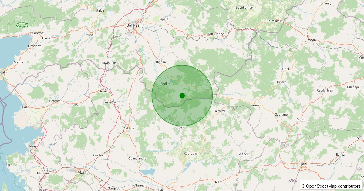 03 Kasım 2025 saat 18:46 - Sındırgı - Küçükdağdere - 1.40ml depreminin harita gösterimi