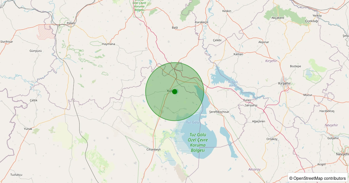 03 Kasım 2025 saat 19:08 - Kulu - Cumhuriyet - 1.30ml depreminin harita gösterimi
