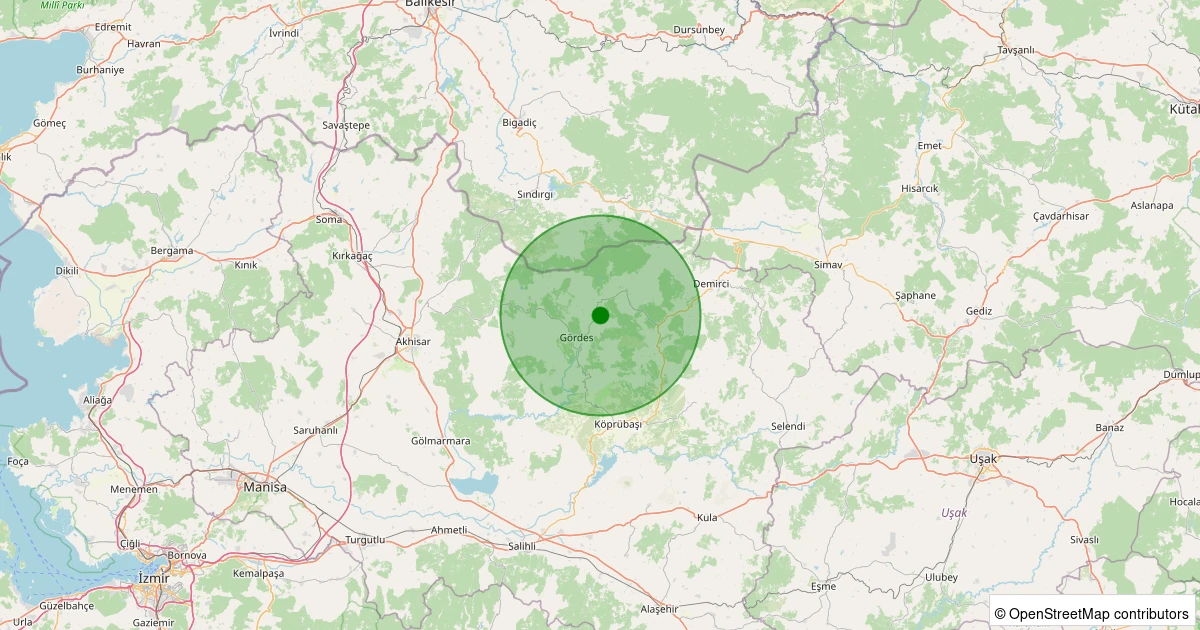 04 Kasım 2025 saat 04:52 - Gördes - 1.50ml depreminin harita gösterimi