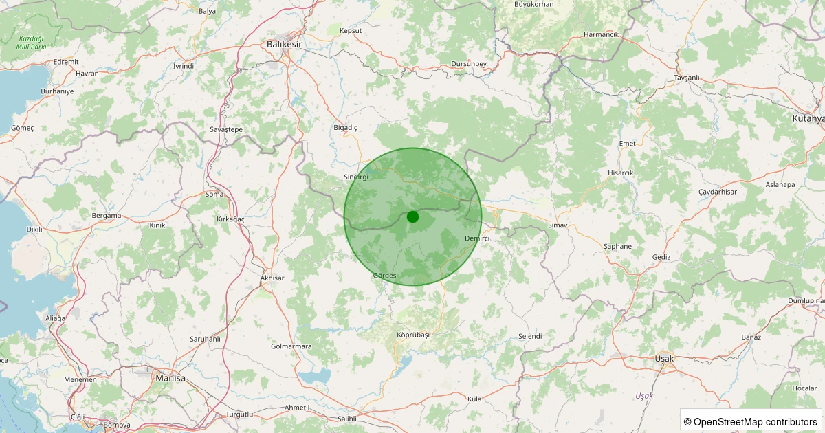 04 Kasım 2025 saat 06:59 - Gördes - Kobaklar - 1.40ml depreminin harita gösterimi