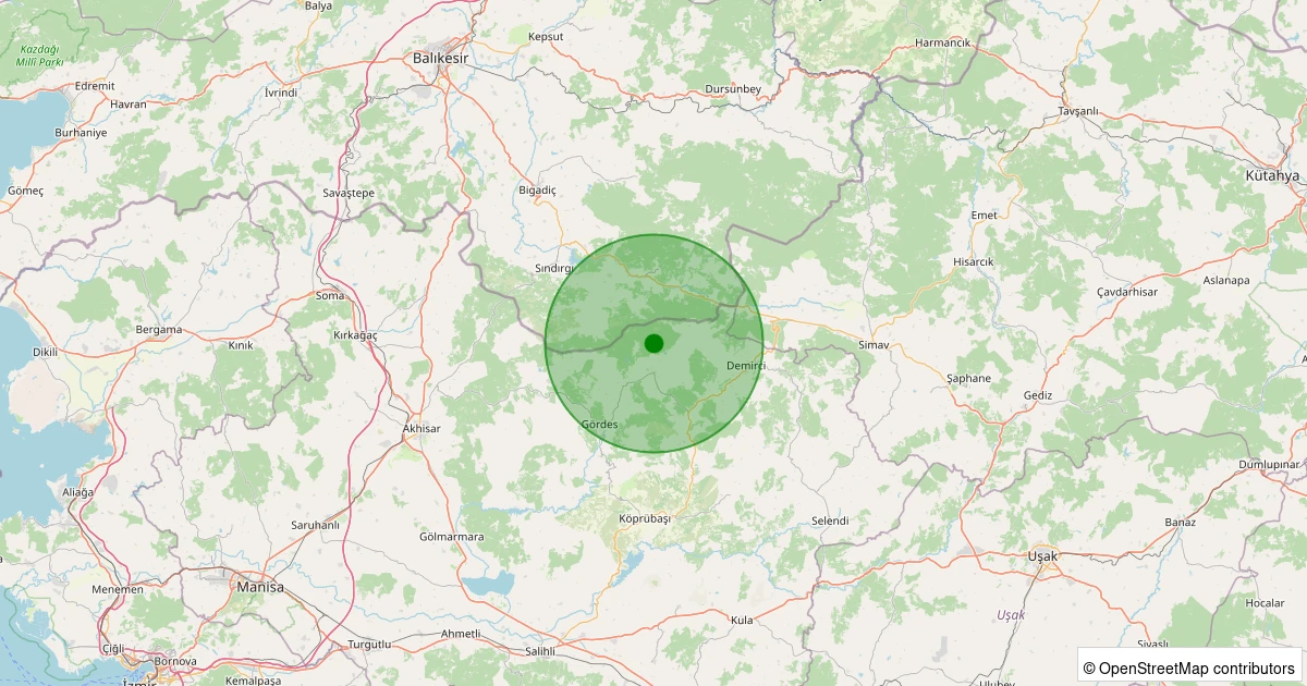 04 Kasım 2025 saat 13:19 - Gördes - Kobaklar - 1.40ml depreminin harita gösterimi