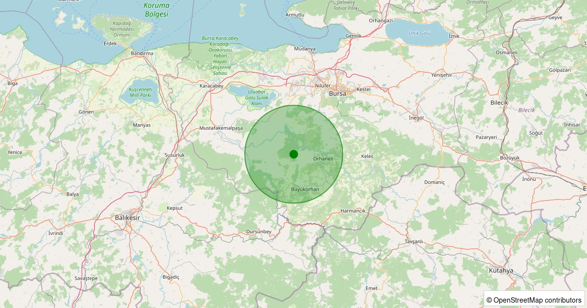 04 Kasım 2025 saat 16:23 - Orhaneli - Gümüşpınar - 1.60ml depreminin harita gösterimi