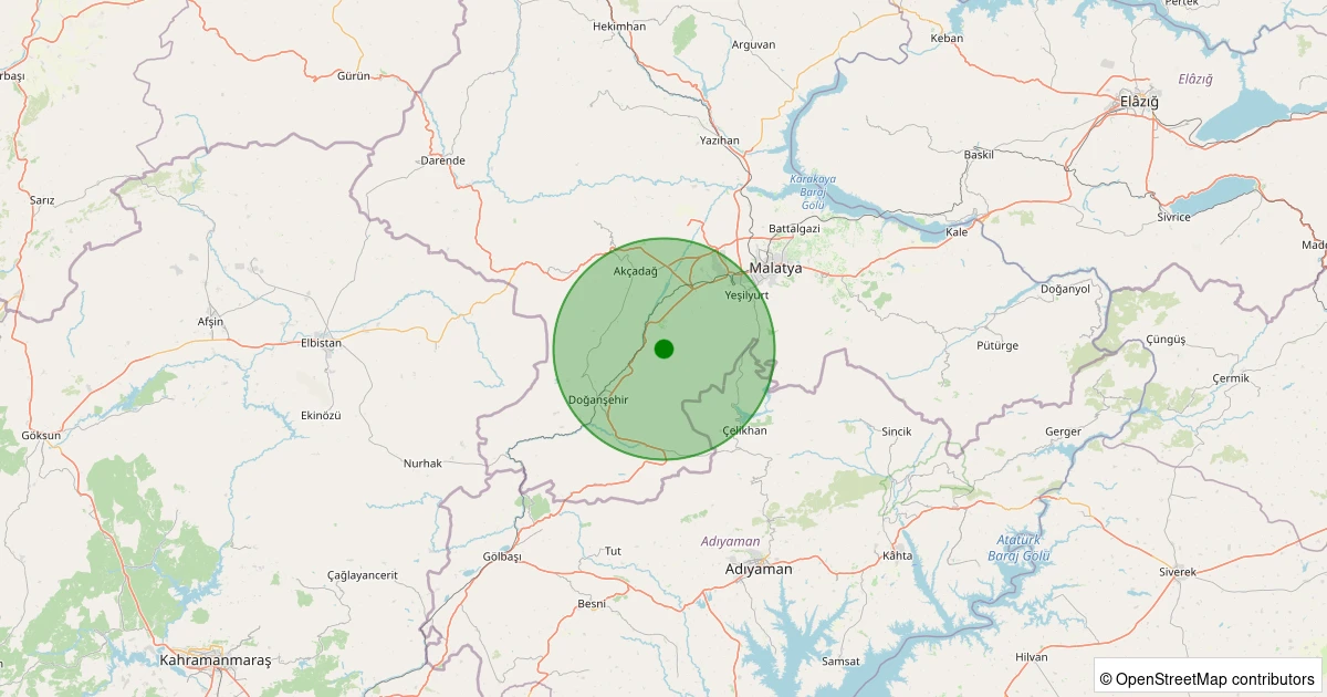 05 Kasım 2025 saat 05:29 - Yeşilyurt - Gözene - 0.90ML depreminin harita gösterimi