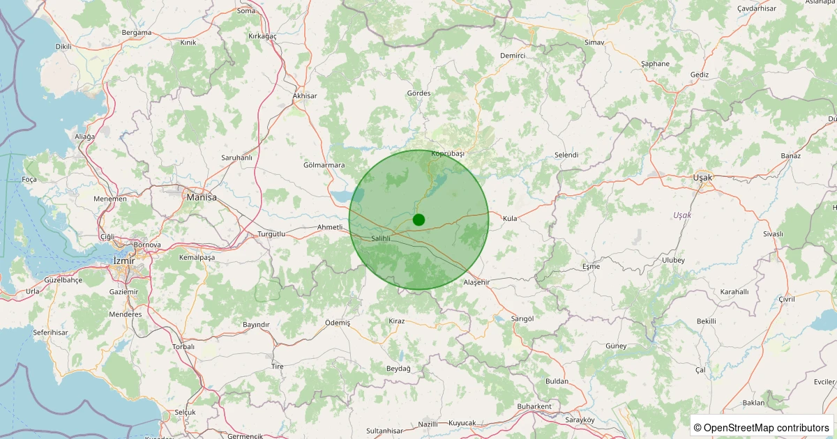05 Kasım 2025 saat 06:09 - Salihli - Taytan - 1.20ml depreminin harita gösterimi