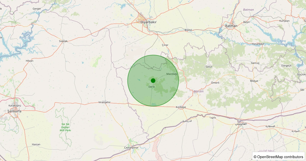 05 Kasım 2025 saat 12:15 - Derik - Zeytinpınar - 1.40ml depreminin harita gösterimi