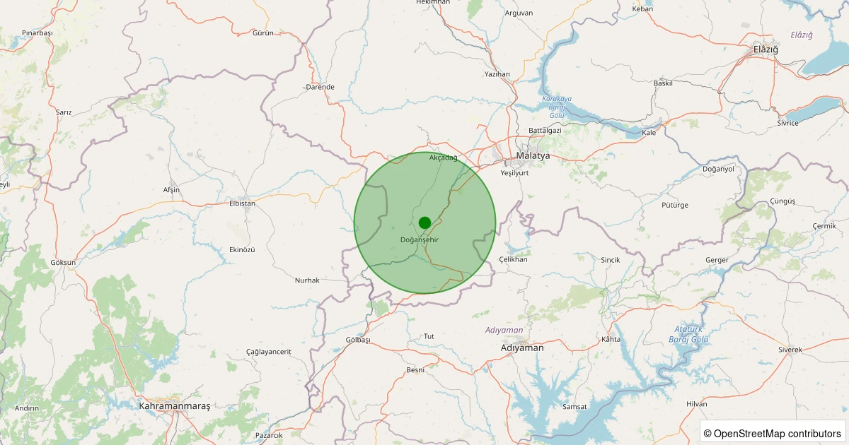06 Kasım 2025 saat 04:02 - Doğanşehir - Yolkoru - 1.30ml depreminin harita gösterimi