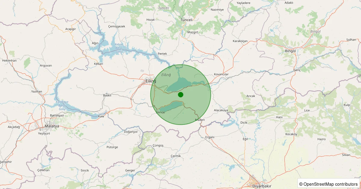 08 Ekim 2025 saat 18:50 - Merkez - Koçkale Köyü - 2.20ml depreminin harita gösterimi
