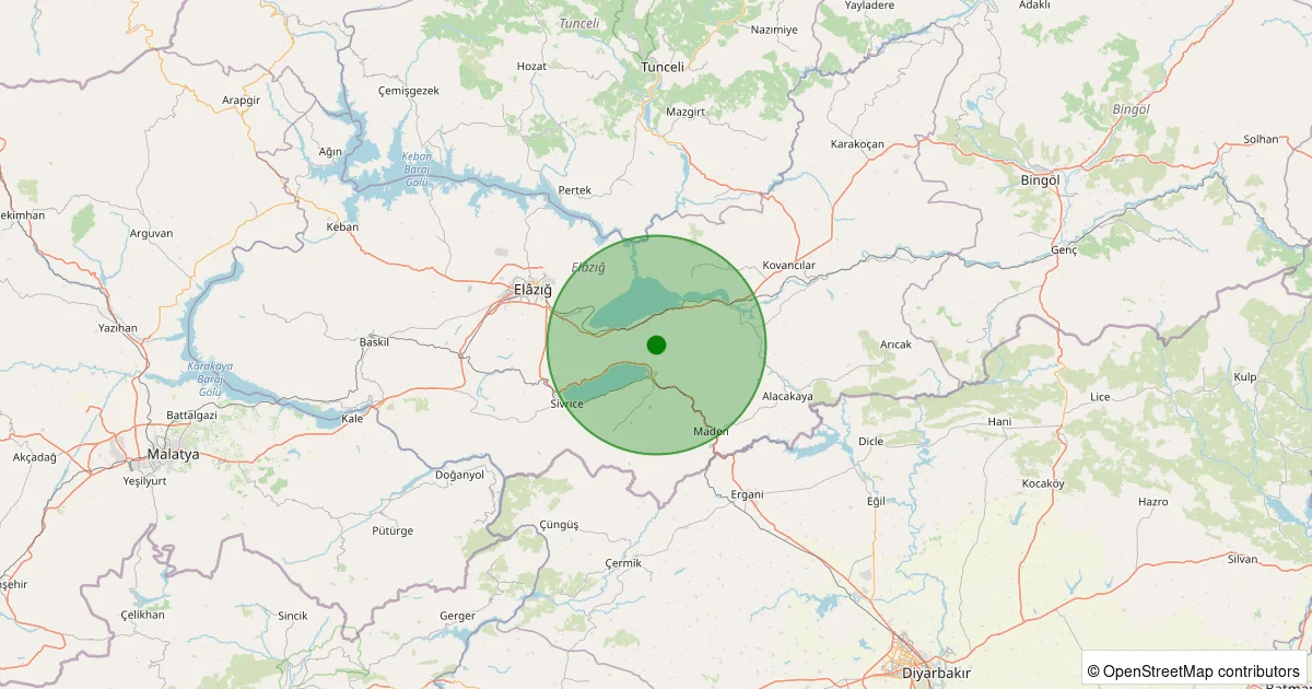 08 Ekim 2025 saat 19:35 - Merkez - Korucu Köyü - 1.50ML depreminin harita gösterimi
