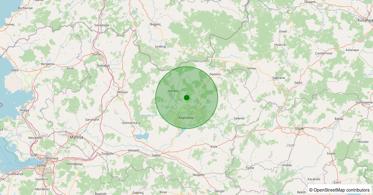 07 Kasım 2025 saat 07:10 - Gördes - K.Karapınar - 1.20ml depreminin harita gösterimi
