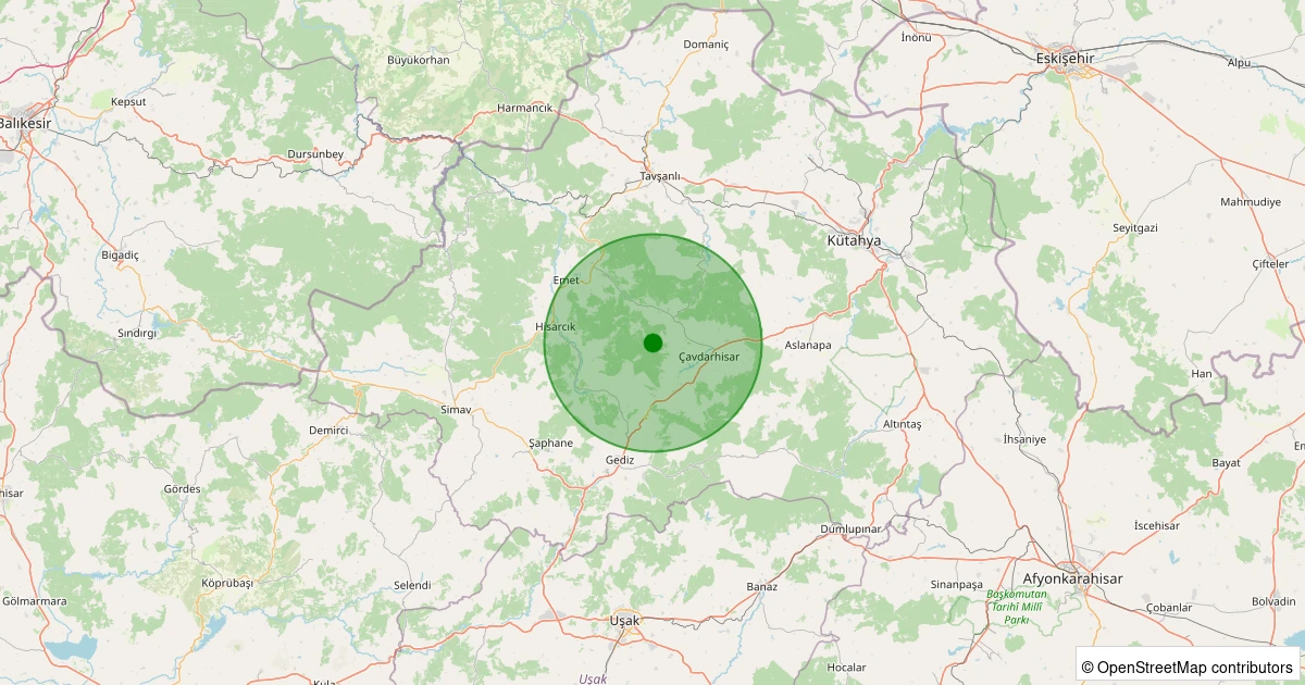 07 Kasım 2025 saat 09:02 - Çavdarhisar - Kızık Köyü - 2.10ml depreminin harita gösterimi