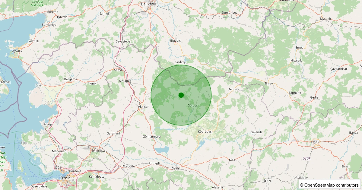 07 Kasım 2025 saat 11:16 - Gördes - Fundacık - 1.00ml depreminin harita gösterimi