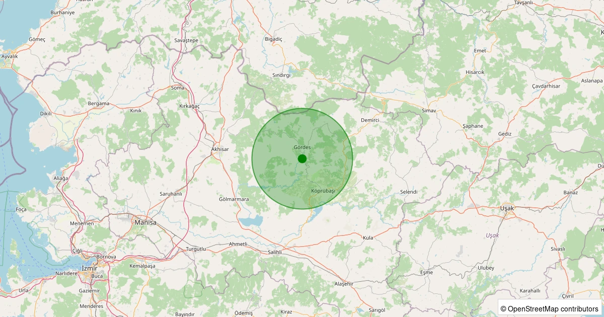07 Kasım 2025 saat 15:25 - Gördes - Deliler - 2.80ml depreminin harita gösterimi