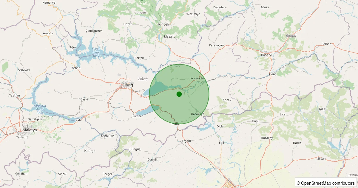 09 Ekim 2025 saat 02:25 - Merkez - Sarıkamış Köyü - 1.80ml depreminin harita gösterimi