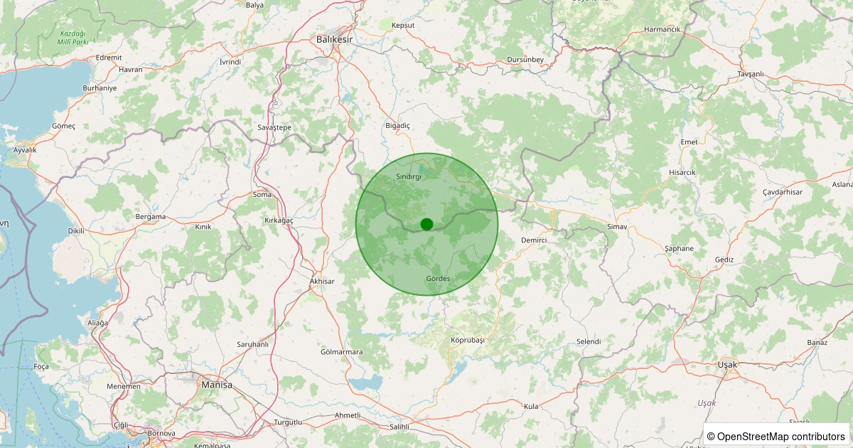 08 Kasım 2025 saat 10:19 - Gördes - 1.40ml depreminin harita gösterimi
