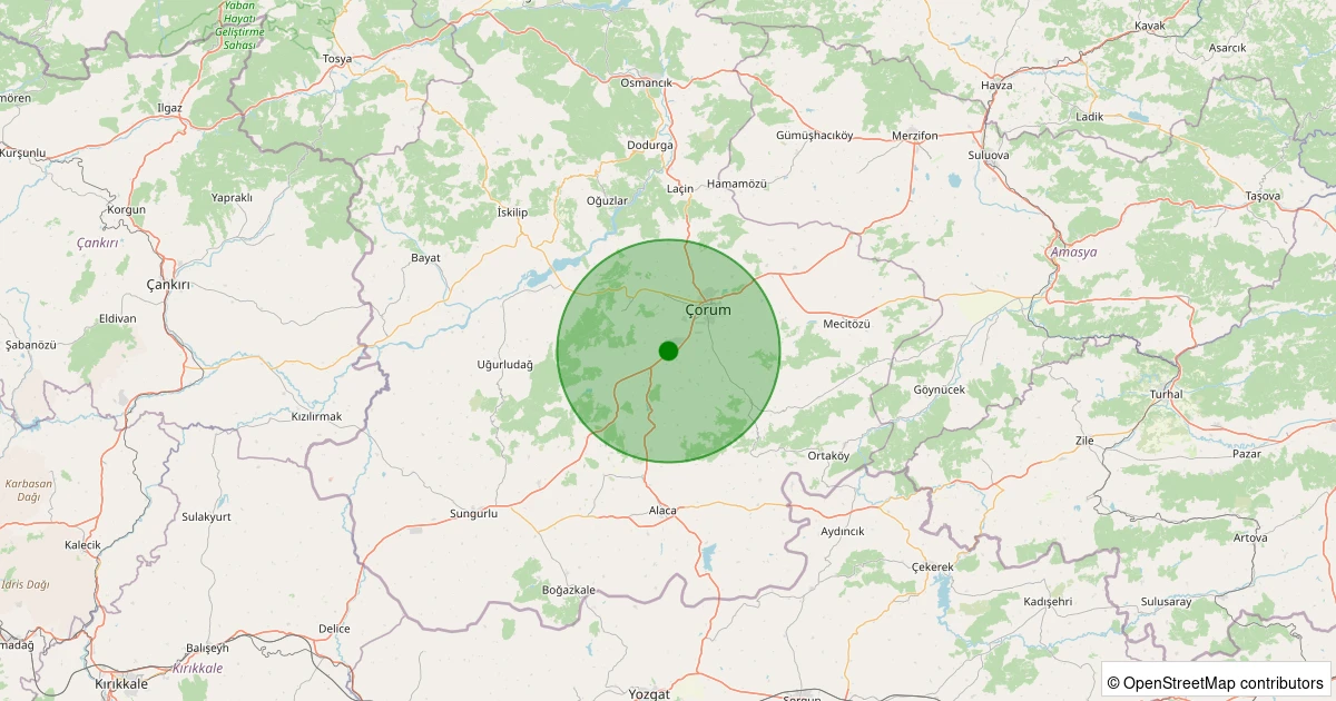 09 Kasım 2025 saat 03:41 - Merkez - Kadıkırı Köyü - 0.80ML depreminin harita gösterimi