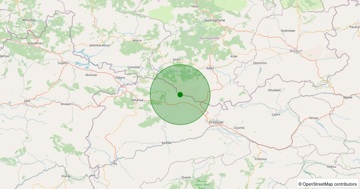 09 Kasım 2025 saat 08:20 - Merkez - Koçyatağı Köyü - 1.10ml depreminin harita gösterimi
